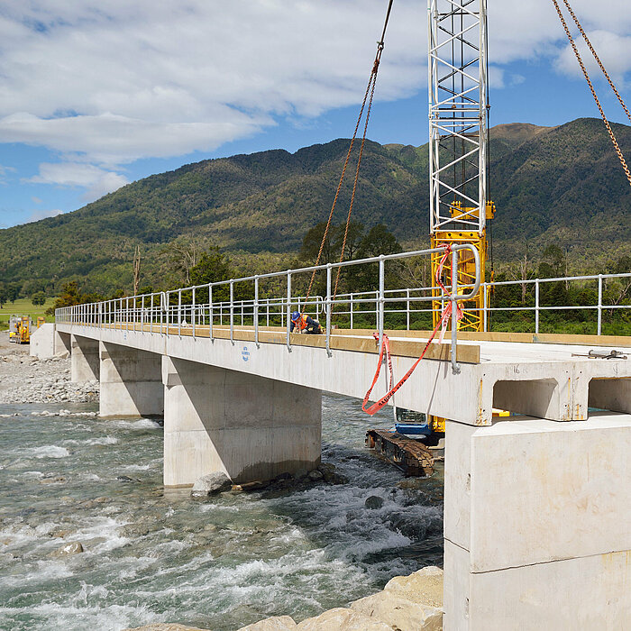 Photo: Hilti: A construction site of a bridge which is about to be built