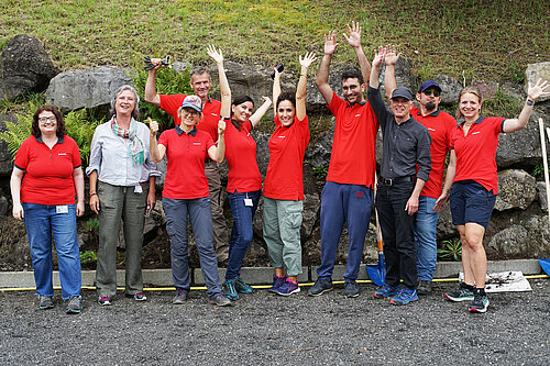 Photo: Hilti: A group of smiling Hilti volunteers
