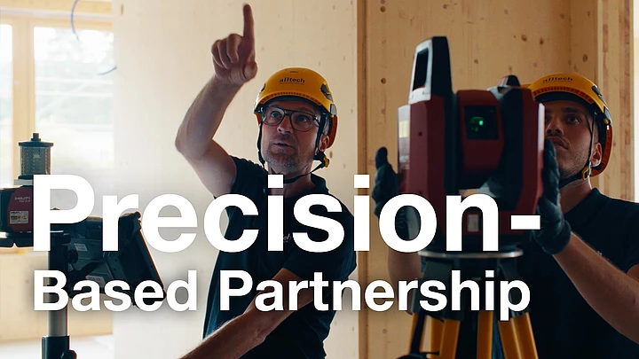 Hilti device that enables precise work using green light.